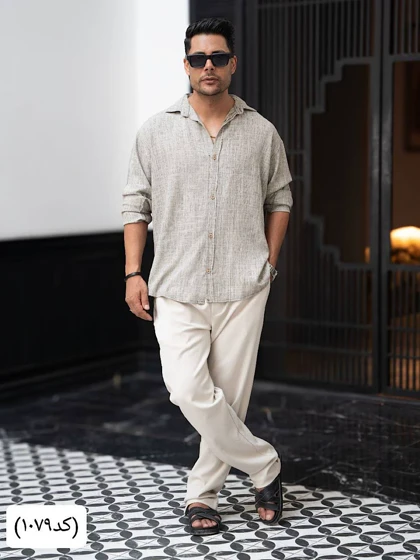 پیراهن مردانه لینن سنگشور1079mc