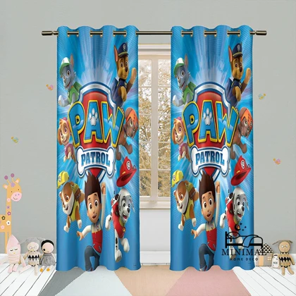 پرده کودک طرح سگ های نگهبان مدل W4900