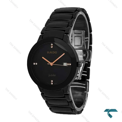 ساعت مچی رادو مردانه مشکی وسط سرامیکی عقربه رزگلد Rado-7282-G