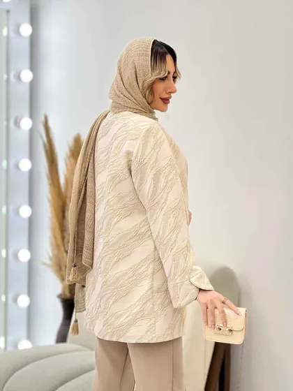 مانتو ژاکارد جلو باز