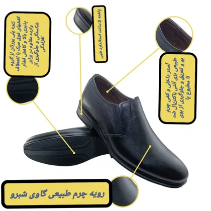 کفش مردانه مدل چرم طبیعی کد si153
