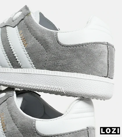کفش کتانی مردانه و زنانه طوسی سفید ADIDAS Samba