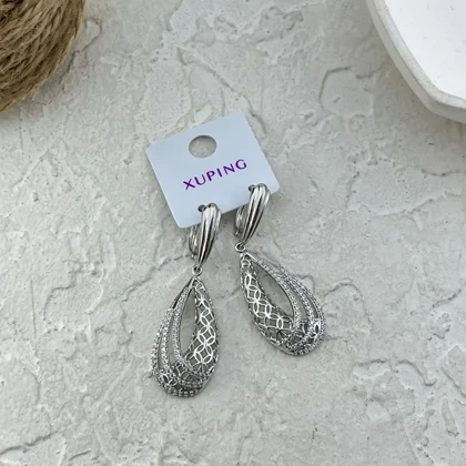 گوشواره زنانه طرح جواهر ژوپینگ