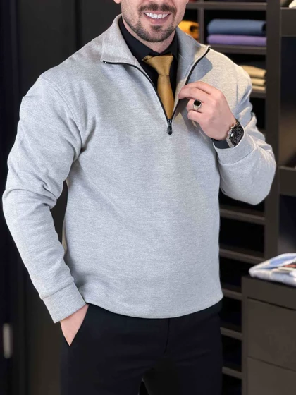 پلیور 320401 POLO طوسی ملانژ