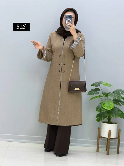 مانتو 6دکمه شانتون مهرتا کد 827977