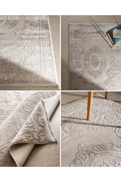 فرش آکریلیک Madame Coco مدل Dareau 160 × 230 - طوسی