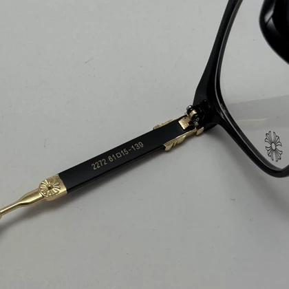 عینک بلوکات کروم هارتز مشکی طلایی Chrome Hearts 2272 - کیفیت مستر