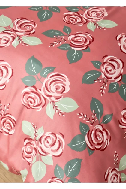 سرویس روتختی دو نفره Bella Maison مدل Rose ساتن - بادمجانی