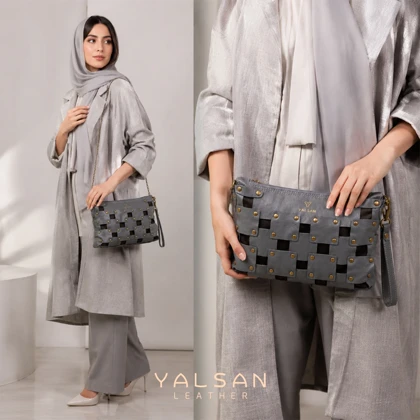 کیف دوشی و دستی زنانه چرم یلسان مدل کمند کد004-BS