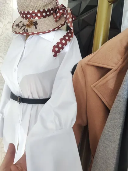 شومیز سفید تکی کد 44037