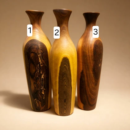 گلدان چوبی مینیمال