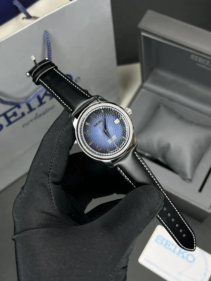 ساعت مچی سیکو پریسیج اتوماتیک صفحه آبی طرحدار Seiko Presage