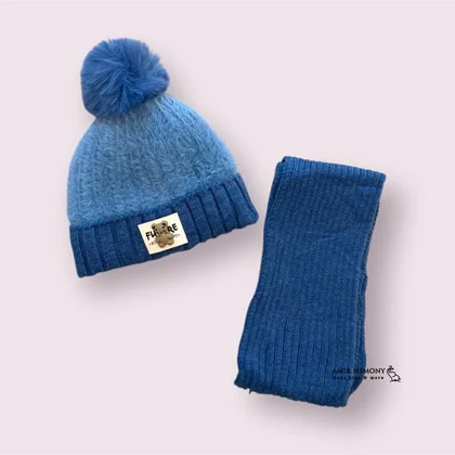 شال و کلاه بافت نوزادی موهر طرح تدی