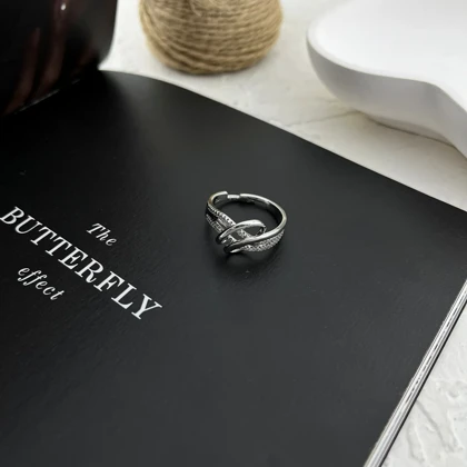 انگشتر زنانه مدل جواهری با قابلیت تنظیم سایز