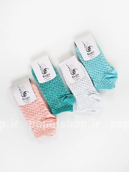 جوراب مچی نخ پنبه طرح موج