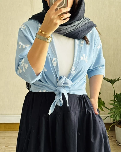 شومیز جلوگره پاپیون 1