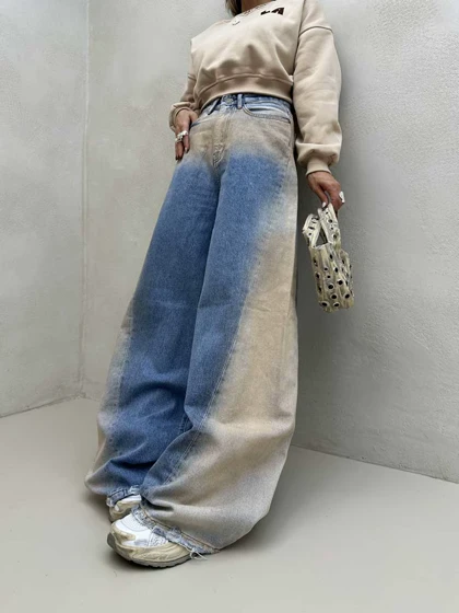 شلوار جین بگ 2 رنگ