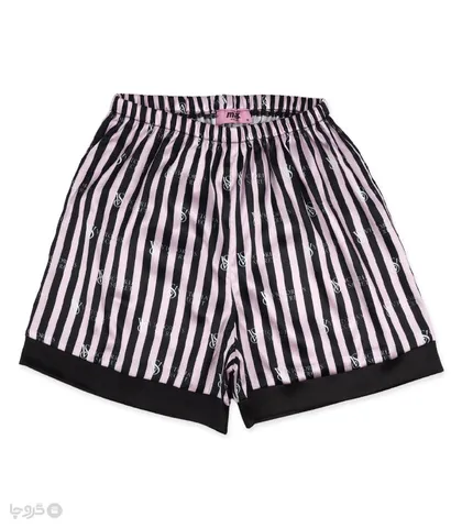 ست لباس خواب راحتی شلوارک و بلوز ساتن anamax آنامکث کد 025 طرح Victoria's Secret