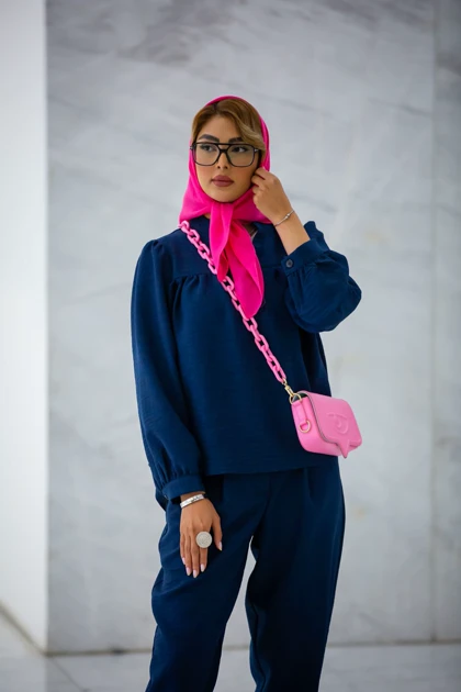 مانتو شلوار سینه چین حوا
