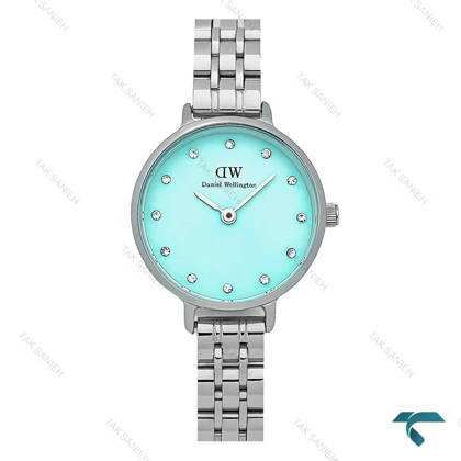 ساعت زنانه دنیل ولینگتون نقره ای تیفانی نگین‌دار DW-7828-L