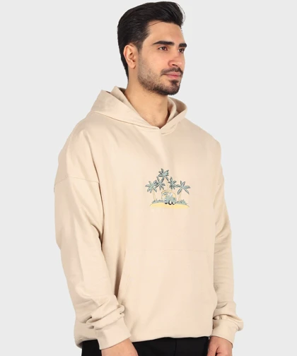 هودی کرم طرحدار فری سایز 1461