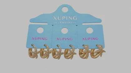 گوشواره xuping طرح طلا کد pux13 رنگ ثابت هورآن مارکت