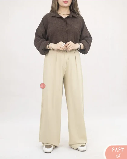 شلوار بگ کتان 6863