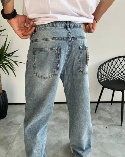 شلوار جین بگ آبی ساده CK