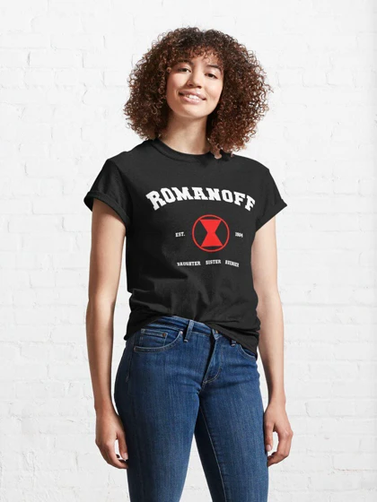 تیشرت کلاسیک مارول تیشرت Marvel طرح Romanoff Est. 1984 Widow Tribute