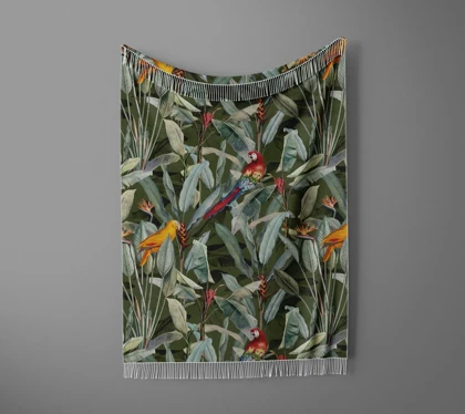 شال مبل ریش دار sofa shawl 2