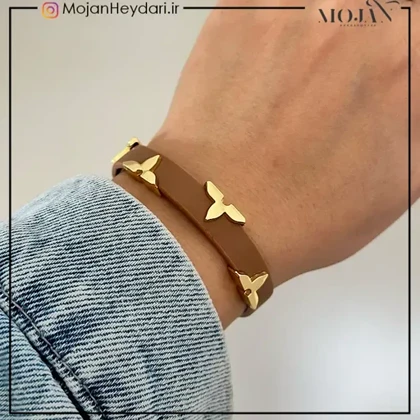 دستبند چرم لویی ویتون کد lv004