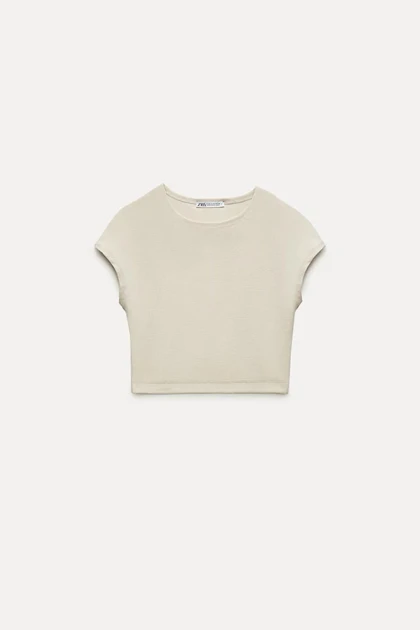 کراپ تاپ نخی Zara Cap Sleeve335