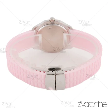 ساعت پتک فیلیپ آکوانا زنانه قاب سیلور صفحه صورتی دور نگین 105608