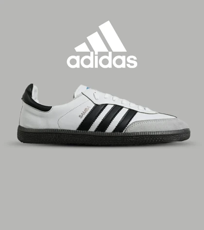 کفش کتانی مردانه و زنانه سفید مشکی ADIDAS Samba مدل 4232