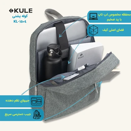 کوله پشتی لپ تاپ 15.6 اینچی مدل KL-1504