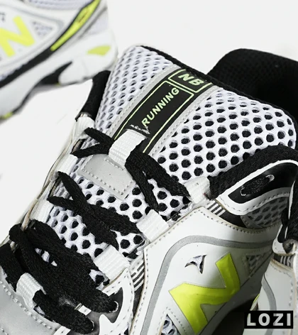 کفش کتانی مردانه و زنانه سفید مشکی لیمویی NEW BALANCE 1064 V.2 مدل 7010