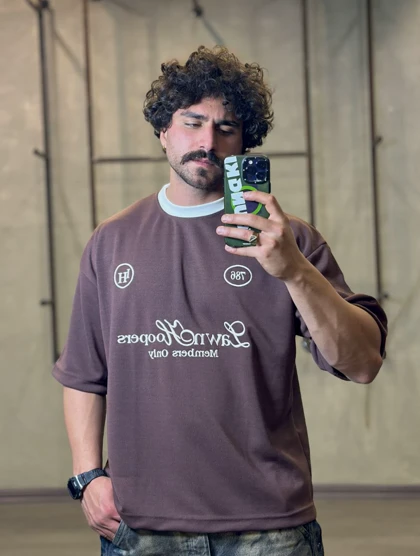 تیشرت مردانه یقه گرد گلدوزی members