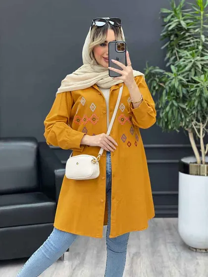 مانتو لینن طرح لوزی