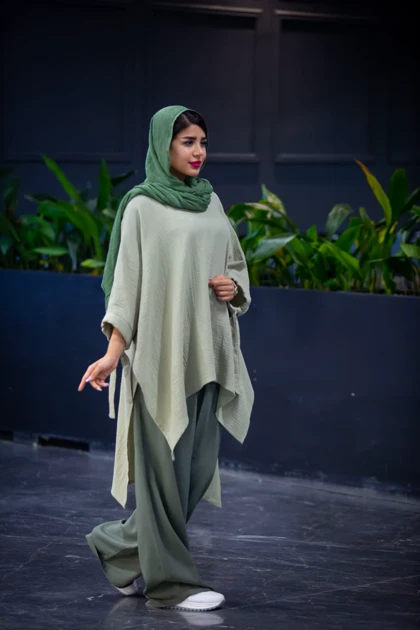 مانتو لینن پنبه عسل