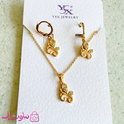 نیم ست زنانه ysx طرح پروانه رقصان کد 7991