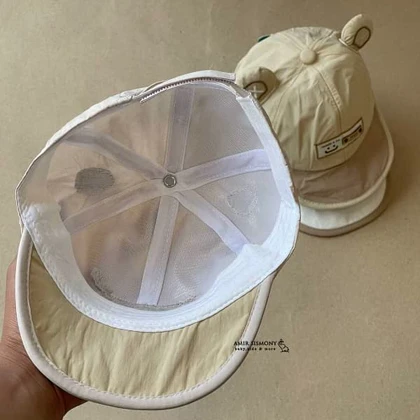 کلاه نوزادی گوشدار نقاب متحرک خرسی