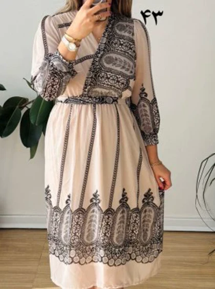 پیراهن حریر سرمه سری 20