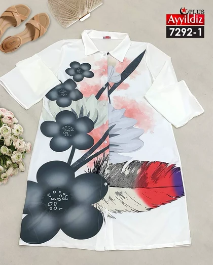 مانتو / تونیک زنانه سایز بزرگ کد 7292