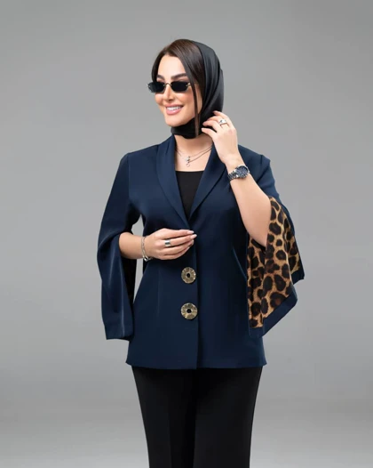 کت آستین دوحالته عیدانه آزاده