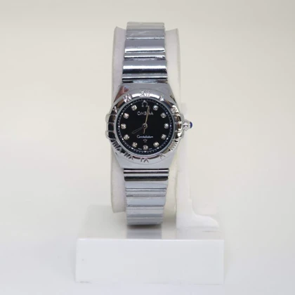 ساعت مچی زنانه امگا Omega تمام استیل با قفل پروانه ای