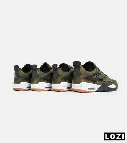 کتانی ساق‌دار زنانه و مردانه سبز Nike air jordan 4 مدل 7305