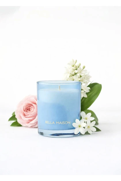 شمع معطر Bella Maison مدل Jasmine Whisper موم سویا - آبی