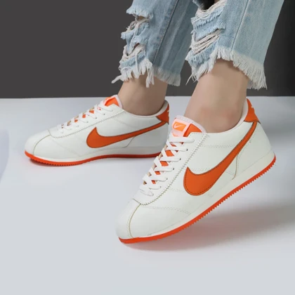 کفش و کتانی زنانه و دخترانه مدل نایک NIKE رنگ سفید نارنجی کد 41390