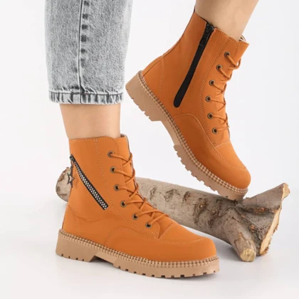 نیم بوت دخترانه نارنجی مدل shiva ویژه