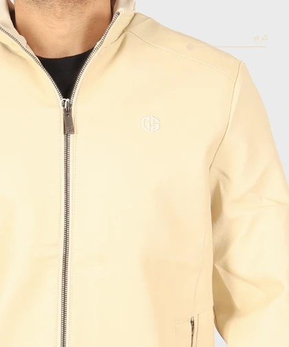 کت چرم ساده و یقه سه سانت 6317